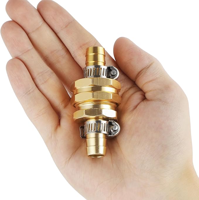 3 Set Garden Hose Repair Connector Kit with Clamps, Fit for 1/2" Garden Hose Fitting,1/2" Barb x 3/4" GHT Garden Hose Adapter/Fittings, Water Hose Repair Kit
