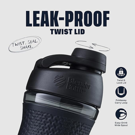BlenderBottle SportMixer Shaker Bottle Perfect for Protein Shakes and Pre Workout, 28-Ounce, Plum