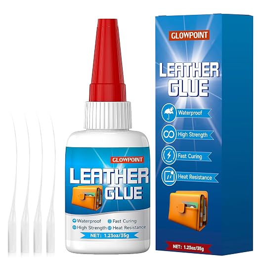 Leather Glue, 35g Ultra-Strong, Waterproof Adhesive for Leather Repair, Shoes, Bags, Sofas, Car Seats, Upholstery, and DIY Crafts, Fast-Drying, Flexible Formula