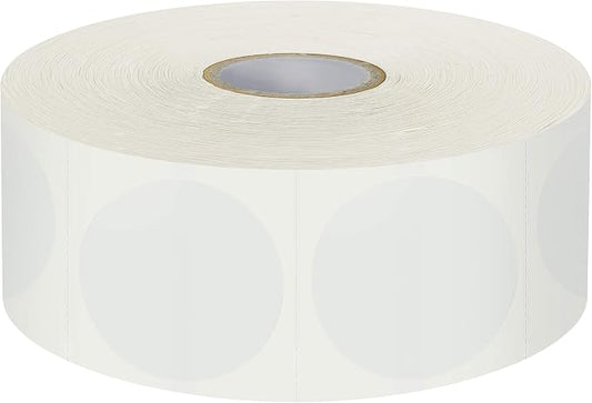 1500 PCS 1.5" Round Clear Transparent Package Envelope Mail Wafer Seal Sticker Labels Mega Bundle with Perforation Line in Roll