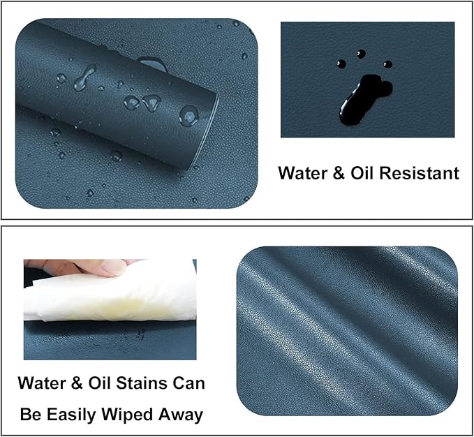 Leather Repair Patch, Self Adhesive Leather Repair, Large Vinyl Patch Tape for Couches, Furniture, Car Seats, Cabinets, Wall, Handbags （Blue, 3.5X79 Inch）