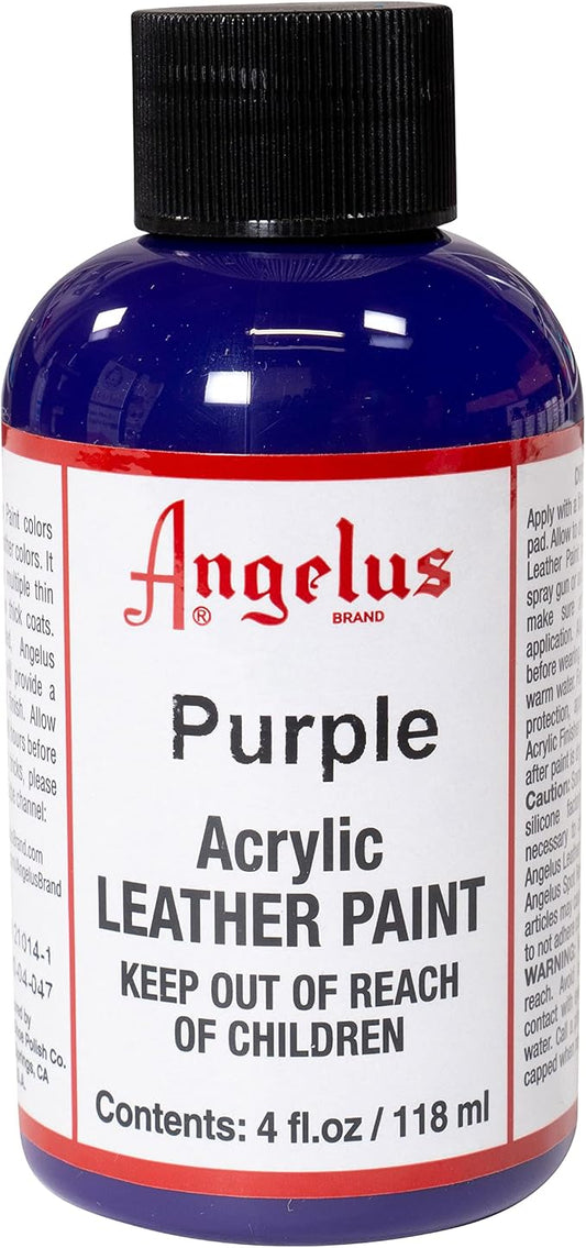 Angelus Acrylic Leather Paint, 4 Fl Oz (Pack of 1), Purple