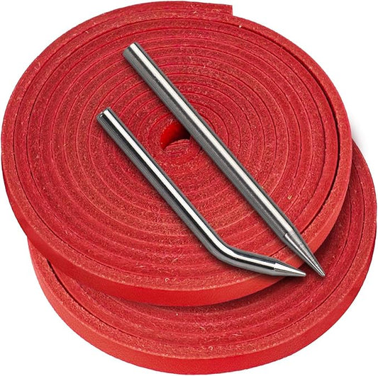 Baseball Glove Lace, Mitt Lace Repair Kit Softball 2 Leather Laces and 2 Lacing Needles for Catcher's Glove