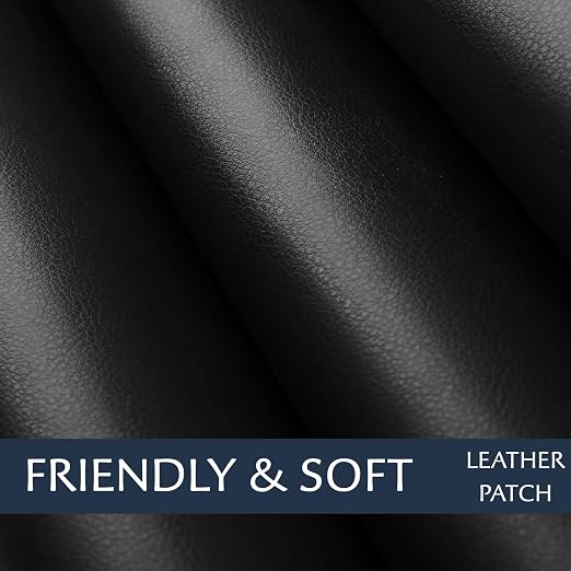 SAVUK Leather Repair Patch,4 x 63 Inches self Adhesive Vinyl Leather Repair Kit for Car Seat, Chairs, Couch, Sofa, Boat Black (Black)