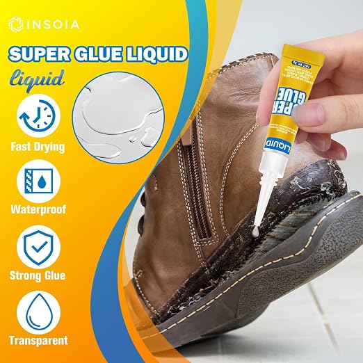 Super Glue Liquid Clear, 48 X 3g All Purpose Strong Adhesive Ca Glue Cyanoacrylate Quick Dry Instant Glue for Plastic, Metal, Ceramic, Shoe, Wood, Leather, Model, Rhinestone, Jewelry and DIY Crafts