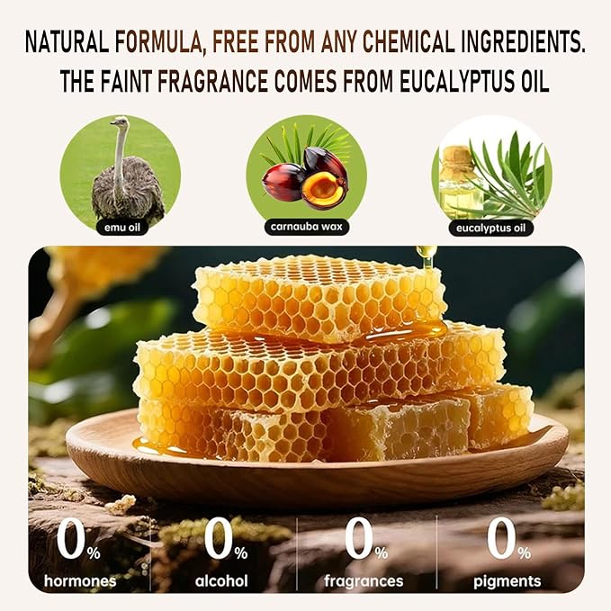 Furniture Salve for Leather (8.2oz), Polisher, Moisturizer and Restorer for Couches and Furniture - Conditioner for Leather, Wood, Bags, Car Seats, Jackets, Vinyl, Leather Repair Salve