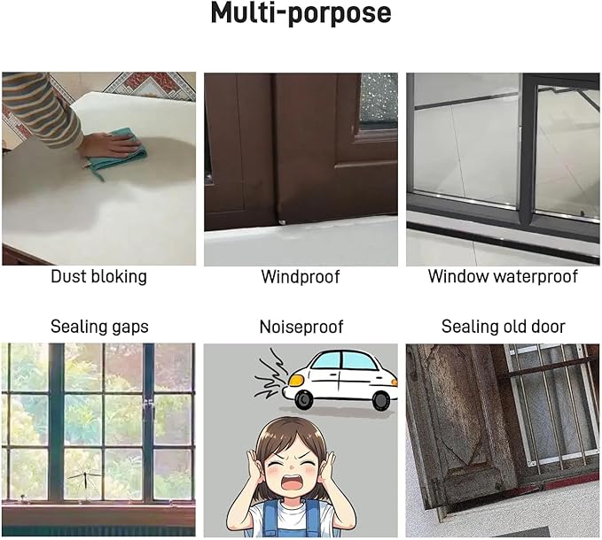 Window Weather Sealing Tape, No Residual Insulation Tape - Weather Stripping Draft Seal Tape for Doors, AC (2IN*66FT)