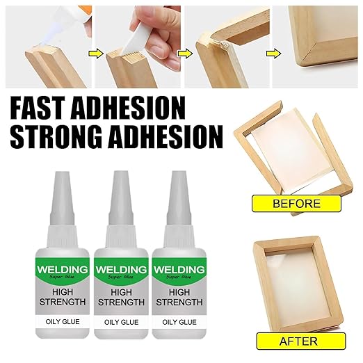 150ML Welding High-Strength Oily Glue, Jue-Fish Multifunctional Glue, Universal Super Glue, Instant Bonding, Strong Adhesion, Repairs Last Long Time for Metal, Wood, Ceramics,Leather, Glass (3PCS)