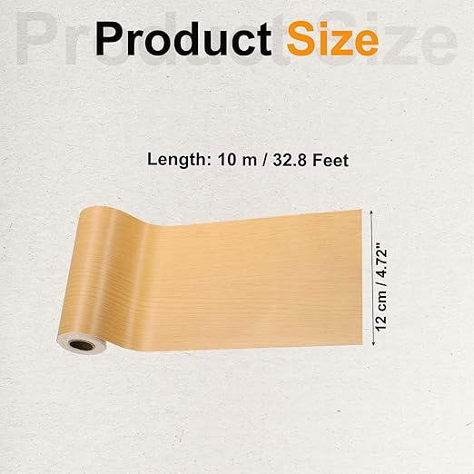 PATIKIL Wood Grain Tape 4.7" x 32 ft, Self-Adhesive Wood Texture Repair Tape Realistic Wooden Effect Patch for Furniture Cabinets Floor Walls, American Oak