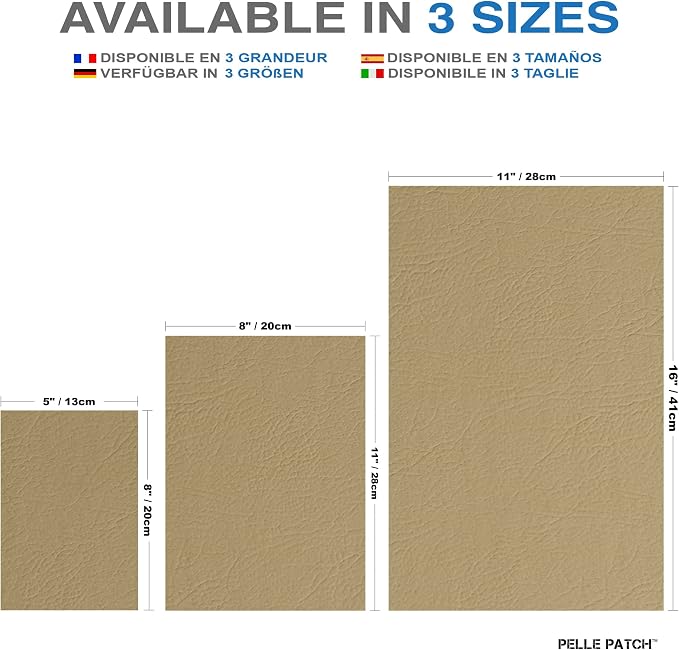 Leather Couch Repair Kit - 25 Colors Available - Original 11x16 - Light Yellow