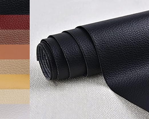PXBBZDQ Black Leather Repair Tape, 16x118 Inch, Black Leather Patch for Car Seat, Couch