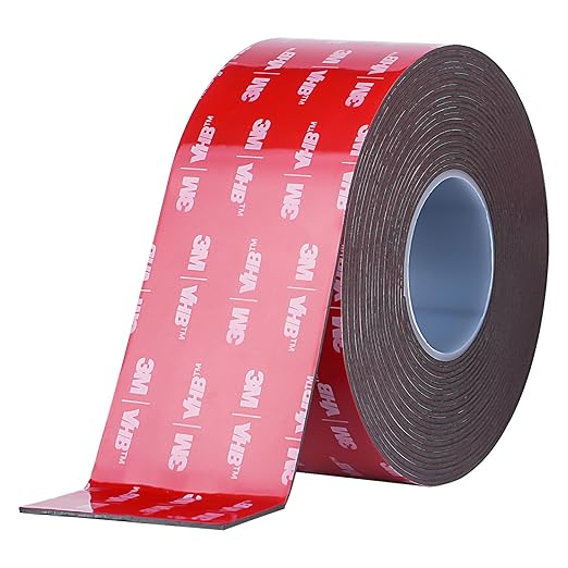 Double Sided Tape Heavy Duty, Waterproof Mounting Foam Tape, 16.5ft Length, 1.77in Width, High Temperature Resistant Adhesive Tape for Car, LED Strip Light, Office Decor, Uses VHB 5952 Raw Material