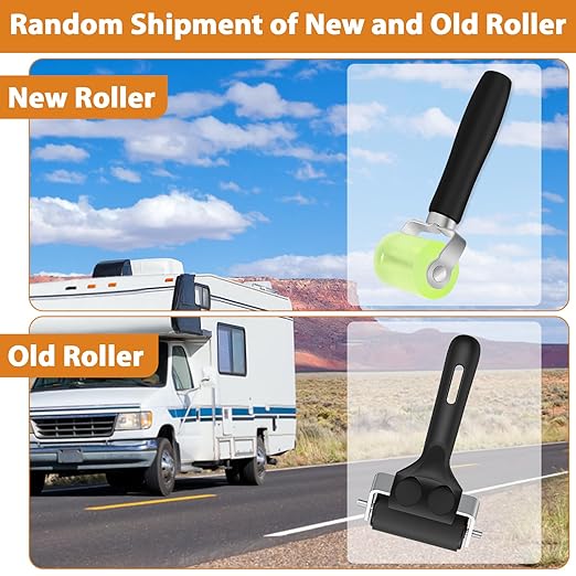 RV Roof Tape with Roller, 4 Inch x 50 Feet Sealant Repair Tape, UV Resistant & Weatherproof for RV Repair, Camper, Trailer, Boat Sealing, Leaking Roof, Window (White)