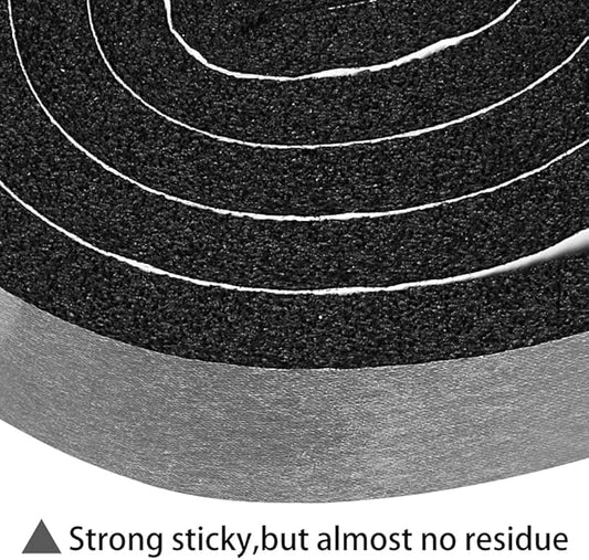 2 Rolls 1/2 Inch W 1/4 T Weather Stripping Air Conditioner Open Cell Foam Seal Tape, Window Insulation High Resilience Seal Strip for Doors Window,Total 32FT