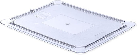 Carlisle FoodService Products StorPlus Flat Lid, Cover for Half Size Food Pans, 12.75" x 10.375", 1 Count, Clear