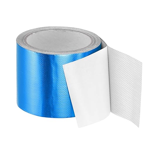 PATIKIL Awning Repair Tape 3-1/8" x 26ft Waterproof Canvas Tape High Adhesive Tear Repair Patch Kit for PVC Tarpaulin Tent Awning Fabric RV Sail Boat Cover, Blue