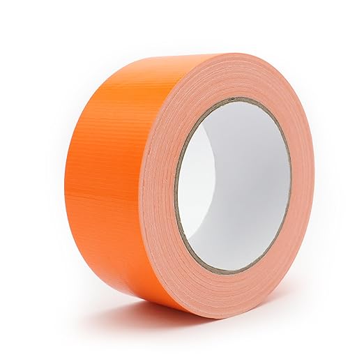 Heavy Duty Duct Tape 2 Inch X 33 Yards, 8.5 Mil Thickness, Multi Purpose Orange Duct Tape, No Residue, Waterproof and Tear by Hand - for Repairs, Industrial, Professional Use