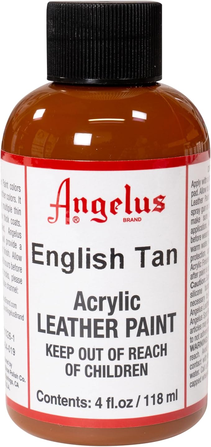 Angelus Acrylic Leather Paint, 4 Fl Oz (Pack of 1), English Tan