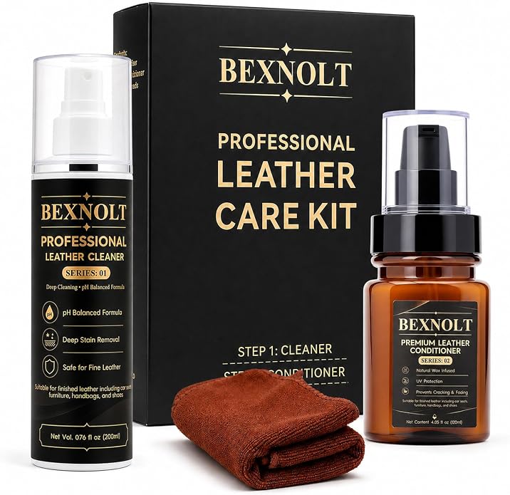 Leather Care Kit, Cleaner and Conditioner with Microfiber Towel