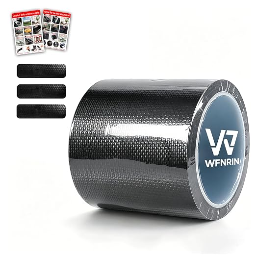 Leather Repair Tape for Sofa & Car Seats, 8 Colors, Waterproof Self-Adhesive Repair Patch, Leather-Like Texture, Indoor & Outdoor Use (Black - 4" W x 32.8'L)