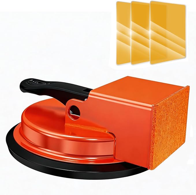 Floor Gap Fixer Tool, Upgraded Heavy Duty Laminate Floor Suction Cup Gap Repair Tool, Over 152 Pounds Load Capacity, Flooring Gap Tool for Vinyl & Wood Floor Repair, Orange, Model 5D