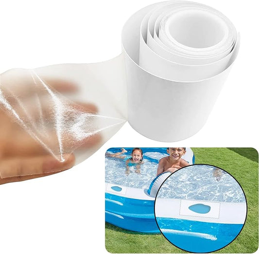Clear Inflatable Patch Repair Kit, 7ft x 3.15 in Waterproof TPU Pool Repair Tape, Pool Repair Patches, for Air Mattress, Bounce House, Pool Floats, Inflatable Toys, Tent, Swimming Ring
