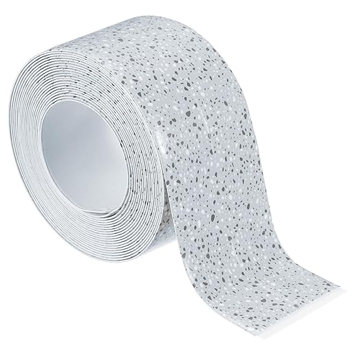 PATIKIL Caulk Tape 1.5" x 10.5 Ft, Self Adhesive Sealing Tape Waterproof Toilet Tub Caulk Sealant Strip Sealing Trim for Kitchen Bathroom Toilet Bathtub Sink Countertop, Deep Grey