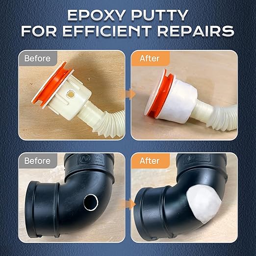Boncart Epoxy Putty, Multi-Purpose 2-Part Epoxy Filler, Fast Repair Metal AB Putty, High Strength, Strong Adhesion, Compatible with Metal, Plastic, Ceramic, Stone and Wood (400g, White)
