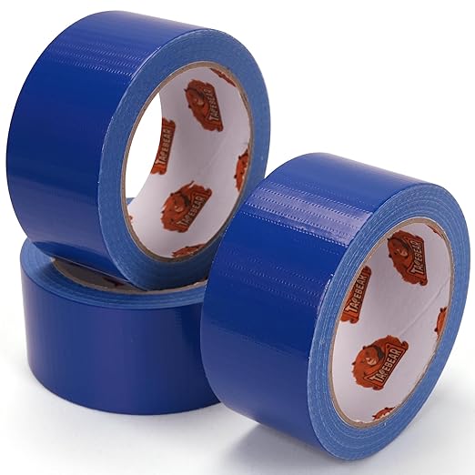 TAPEBEAR Blue Duct Tape Heavy Duty 1.88" x 60FT, Strong Tough Utility Ducting Tape Waterproof, No Residue, Flexible, Hand Tear Binding Tape for DIY, Bundle, Patch, Protect & Repair, 3Rolls
