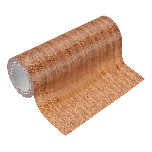 PATIKIL Wood Grain Tape 5.9" x 15 Ft, Self-Adhesive Wood Texture Repair Tape Realistic Wood Effect Contact Paper Patch for Furniture Cabinets Floor Walls Home Decoration, Orange Oak