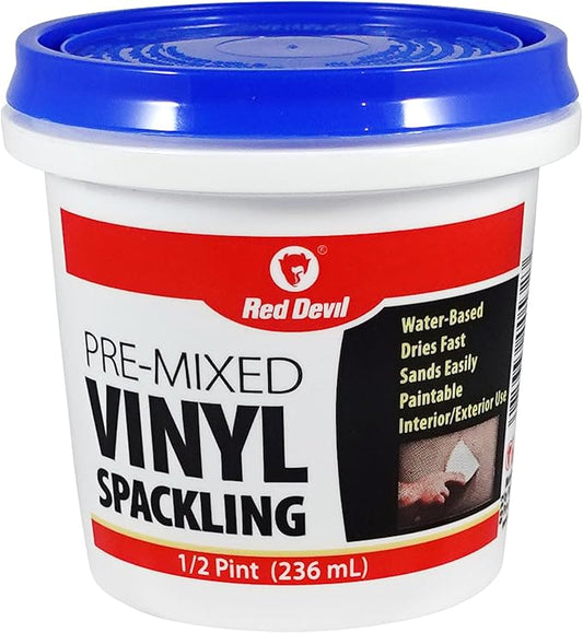 Red Devil 0532 Pre-Mixed Vinyl Spackling, 1/2 Pint