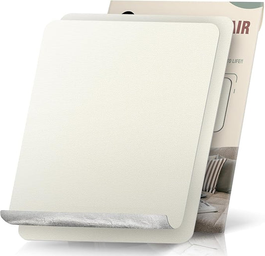 OAZ 2 Pieces 9 x 11 inch Canvas Repair Patches Canvas Fabric Patch Self-Adhesive Fabric Repair Tape Waterproof Outdoor Gear Patch Kit for Boat Cover Awning Sofa Chair Couch Tent Bag (Ivory White)