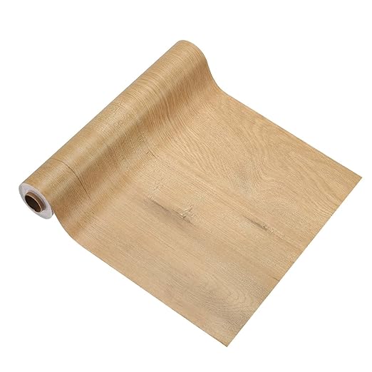 PATIKIL Wood Grain Tape 12" x 32 ft, Self-Adhesive Wood Texture Repair Tape Realistic Wooden Effect Patch for Furniture Cabinets Floor Walls, Birch