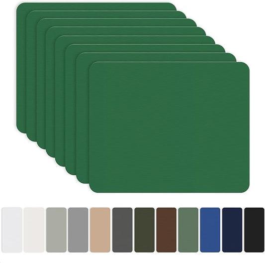 OAZ 8 Pieces 7.87 x 5.9 inch Nylon Repair Patches Nylon Fabric Patch Self-Adhesive Fabric Repair Tape Waterproof Lightweight Outdoor Gear Patch Kit for Down Jacket Clothing Tent Bag (Forest Green)