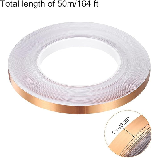 HARFINGTON 2Pcs Floor Tiles Rose Gold Foil Lines Metallic Mirror Tape 0.39" x164 Ft Self Adhesive Decor Floor Wall Seam Sticker Waterproof Gap Sealing Tape for Kitchen Bathroom Cabinet