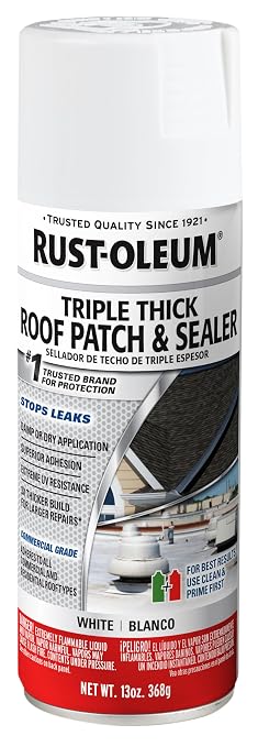 Rust-Oleum Triple Thick Roof Patch and Sealer Spray, 13 oz, White
