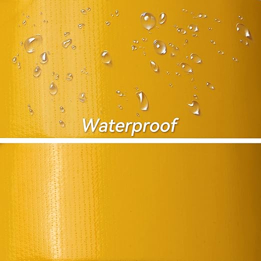 Reniteco Yellow Duct Tape- 2 inches x 10 Yards, Waterproof & All-Weather, No Residue, UV Resistant, Heavy Duty for Car, Home & Outdoor Repairs, 1 Roll