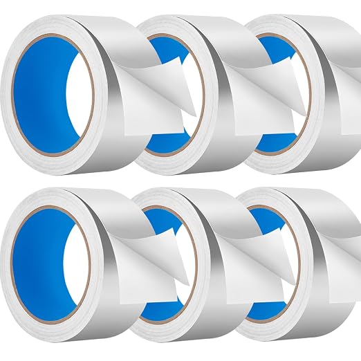 Thicker Silver Aluminum Foil Tape for ductwork, 2-inch x 393 Feet, 3.9 mils High-Temperature Sealing & Patching, Heavy Duty HVAC Tape for Air Ducts Vents, Metal Repair, Exhaust Pipe, AC Dryer, Furnace