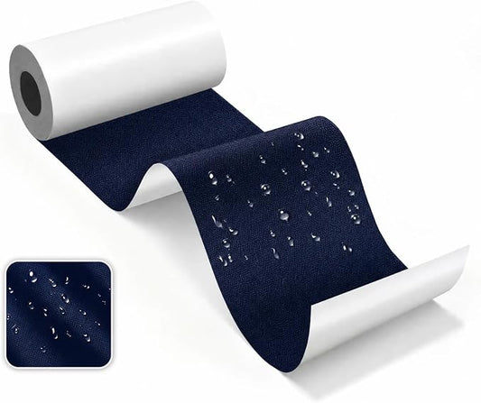 Canvas Repair Tape, Heavy Duty Waterproof Self-Adhesive Fabric Repair Patch for Tent, Sofa, Boat Covers, Chairs, Awning & Camping Outdoor Gear, 3"x79", Navy