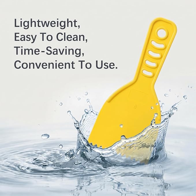 3 Sizes Adhesive Spreader Plastic Notch Trowel Flexible Putty Knife Paint Scraper Adhesive Barrier Spreader Applicator Tool for Spackling Automotive Body Fillers Putties Glazes Caulk
