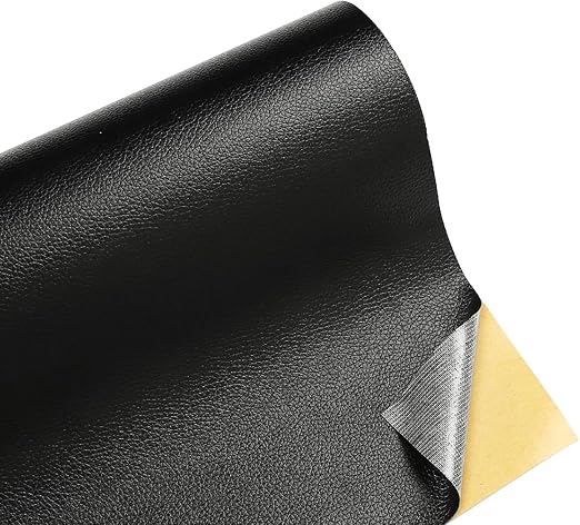 BetterJonny Leather Repair Patch, 11.8x54inch Self-Adhesive Couch Patch, Large Leather Repair Tape for Couches, Furniture, Car Seats, Cabinets, Office Chairs, Handbags (Black)