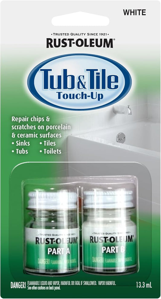Rust-Oleum 244166 Tub And Tile 2-Part Touch Up Paint, White