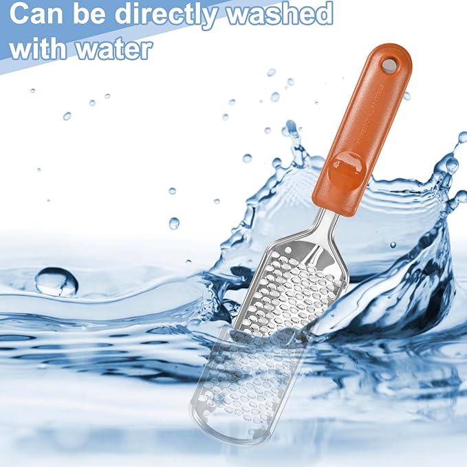 Professional Foot Scrubber Dead Skin Remover, Pedicure Foot File Callus Removal, Heel Scraper for Cracked Heels, Microplane Cheese Grater for Feet, Foot Rasp for Hard Skin(T1)