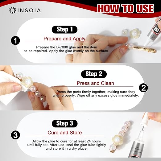 8 PCS 15ml B7000 Rhinestone Glue Clear – Super Glues for Bedazzling with Precision Tip, Quick Dry No Trace Flexible Adhesive for Jewelry Making, Nail Art, Fabric, Shoe, DIY Craft & Phone Repair