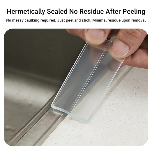 Clear Caulk Tape, Caulking Tape, LAVILI Toilet Sealer Around Toilet Base Waterproof Self Adhesive Sealant Strip for Kitchen Countertop, Bathroom, Toilet (2.2cm x 10.5Ft)