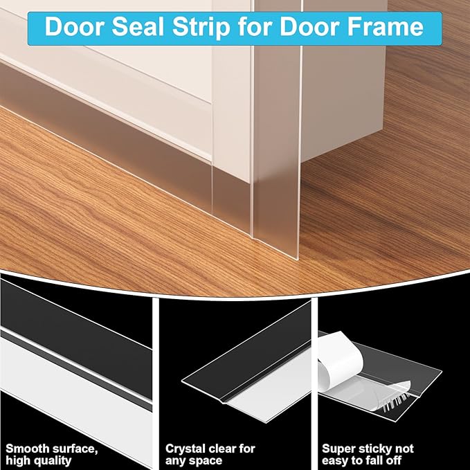 Weather Stripping Door Seal, 40 Feet Gap Seal for Frame and Gaps Draft Stopper,Glass Shower Door Sweep Tape (Width 35mm)
