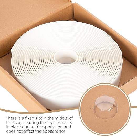 Butyl Tape 3/4" x 30 Ft White – Non-Hardening Waterproof Sealant Tape for RV Window Glazing, Roof Leak Repair, Pipe Plumbing Fixtures & EPDM Roof Patching – Premium Butyl Caulk Tape (3 Pack)