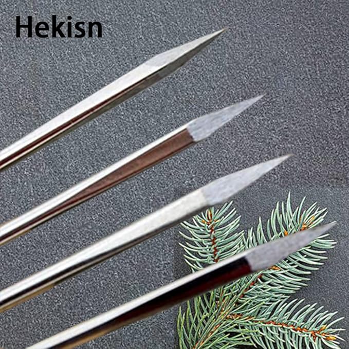 Hekisn Professional Large-Eye Triangle Leather Needles with Threaders for Hand Sewing Repair Stitching Projects (1.83 * 70/1.6 * 58/1.25 * 52/1.02 * 48mm)