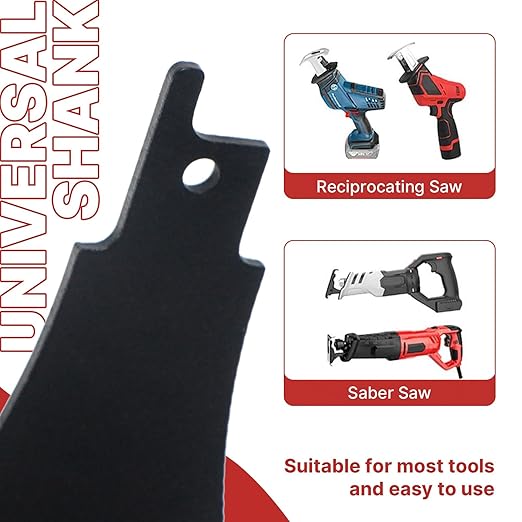 2inch (50mm) HCS reciprocating Saw Blade Saber Shovel Length Cleaning Tool for Removing Tile Grout Glue Gaps, etc.…