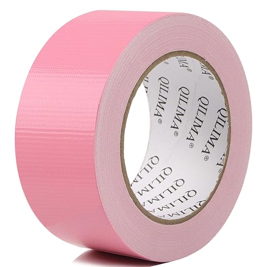 QILIMA Pink Duct Tape, Waterproof Duct Cloth Fabric, Professional Grade Cloth Duct Tape for Photographers,Repairs, DIY, Crafts, Indoor Outdoor Use,2 Inch X 28 Yards